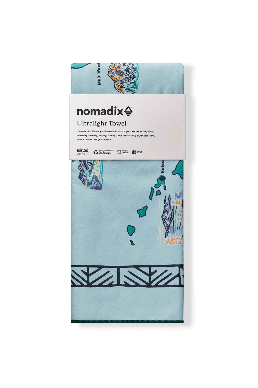 Ultralight Towel: National Parks and Monuments Map