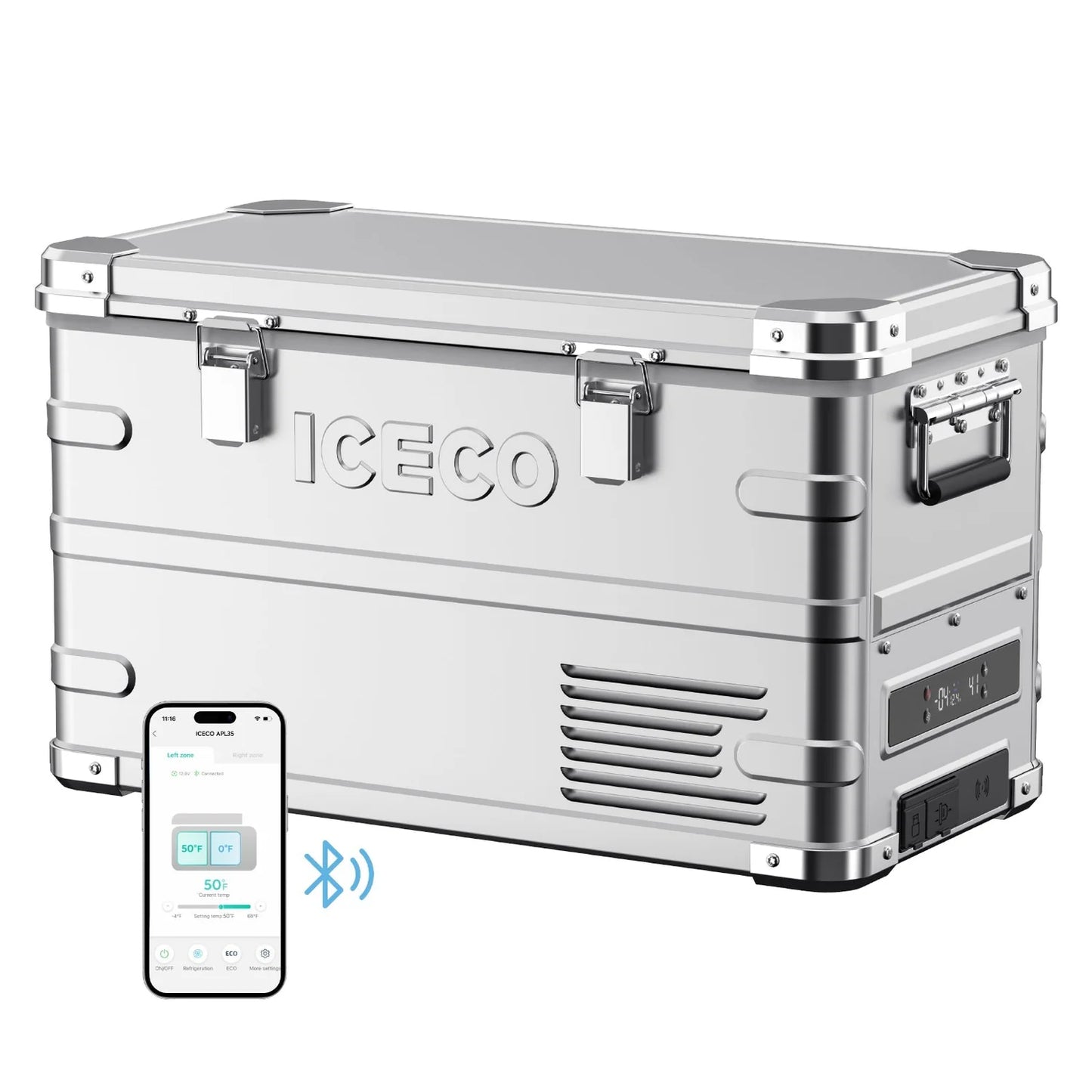 APL35 - 37QT DUAL ZONE ALUMINUM FRIDGE REFRIGERATOR