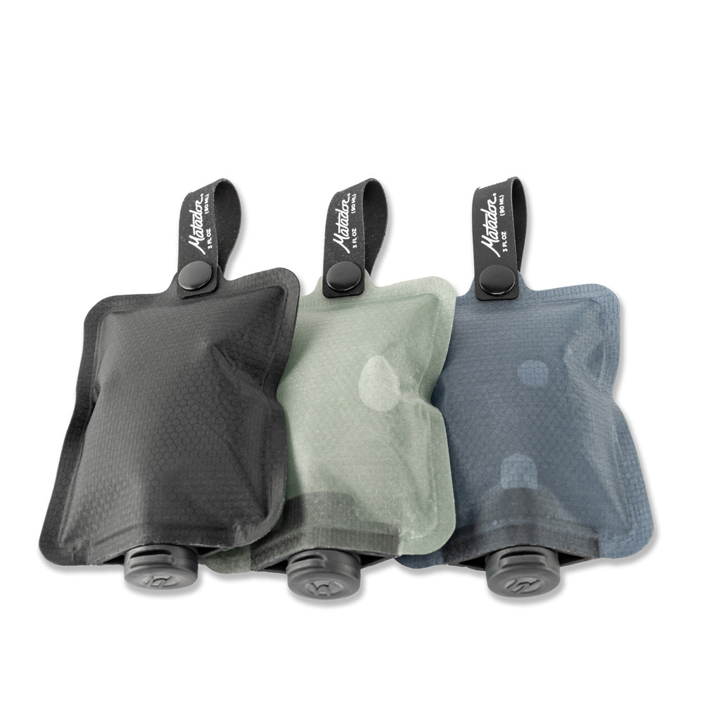 FlatPak Toiletry Bottle 3-Pack - Multiple Colors