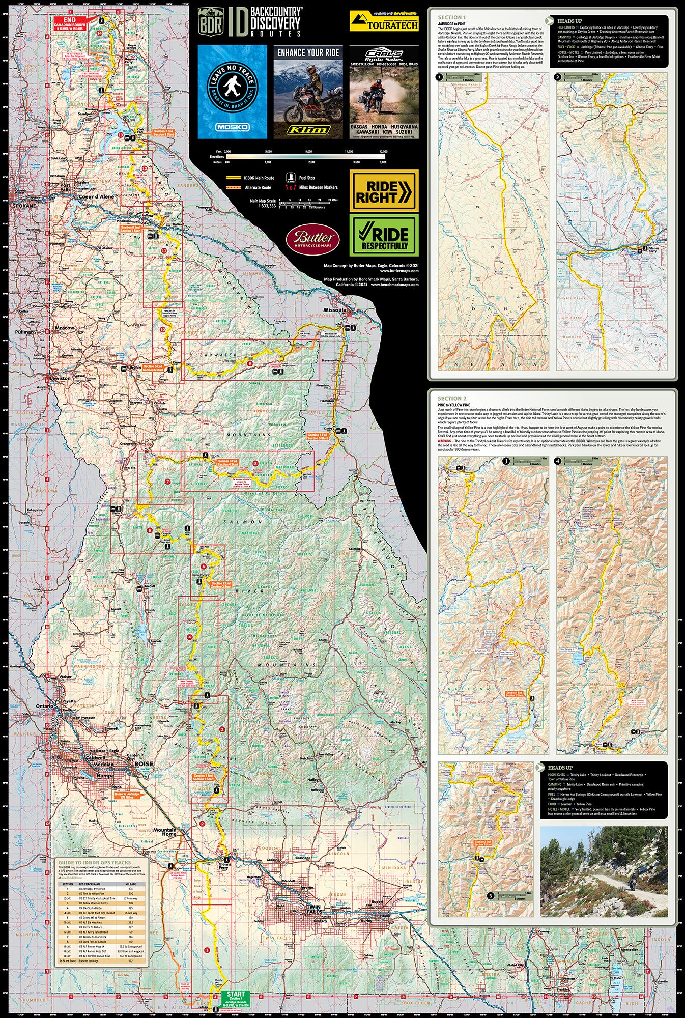 Idaho Backcountry Discovery Route (IDBDR) Map – V3