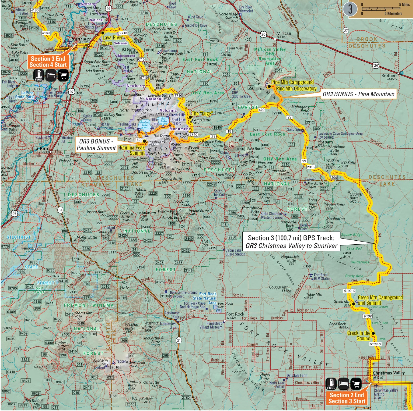 Oregon Backcountry Discovery Route (ORBDR) Map