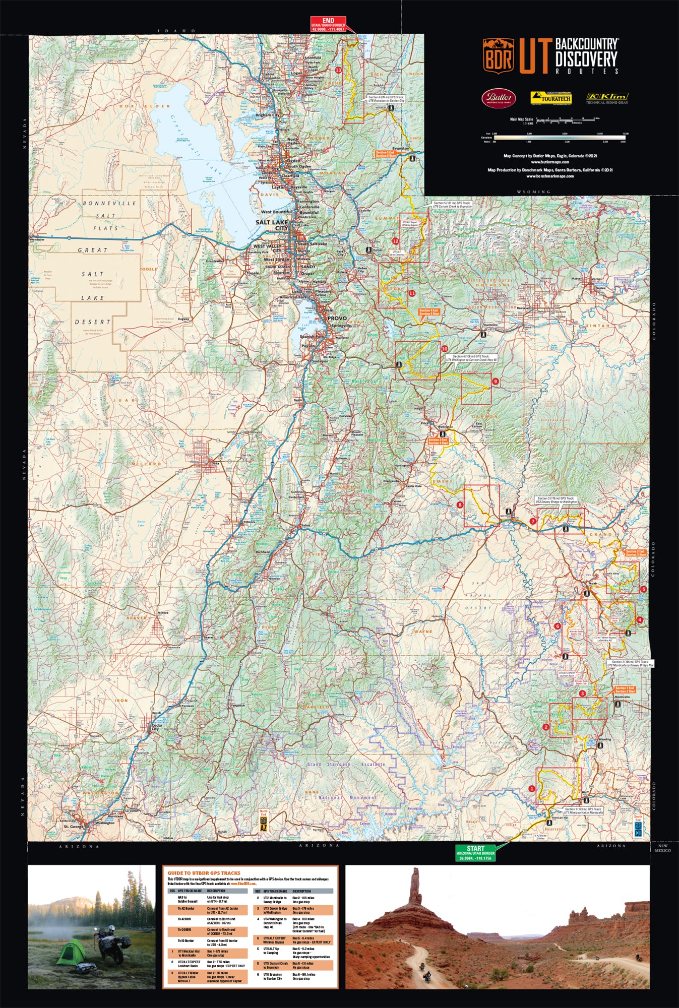Utah Backcountry Discovery Route (UTBDR) Map 2nd Edition