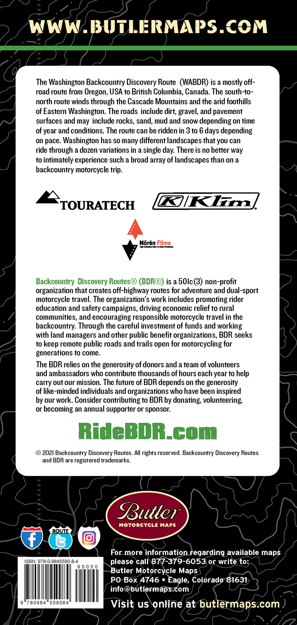 Washington Backcountry Discovery Route (WABDR) Map – V3