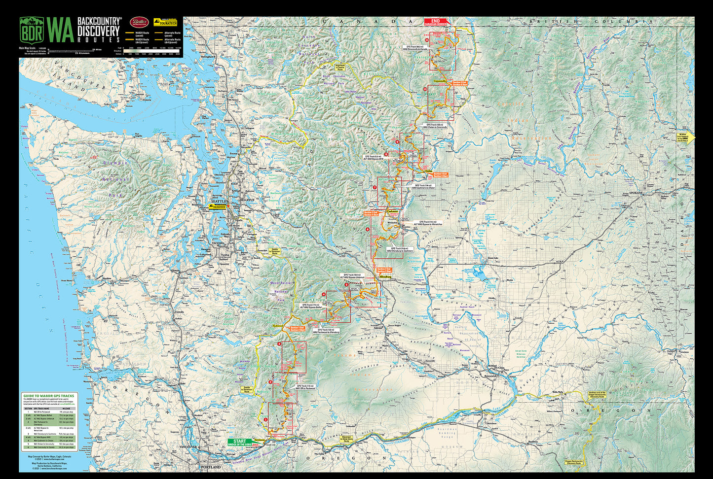 Washington Backcountry Discovery Route (WABDR) Map – V3