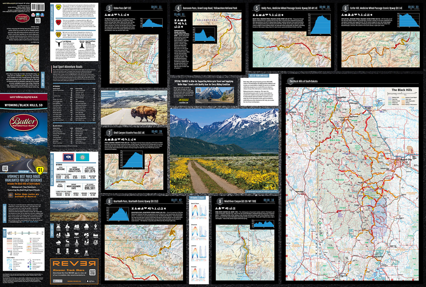 Wyoming and the Black Hills of South Dakota G1 Map – V5