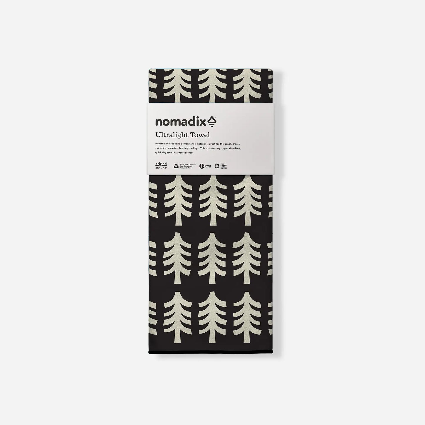 Ultralight Towel: Fresh Pines Black and Tan