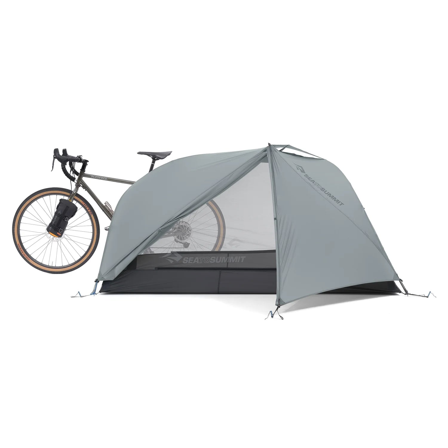 Mountain Bike Bikepacking Tent And Sleeping Bag Telos TR2 Bike