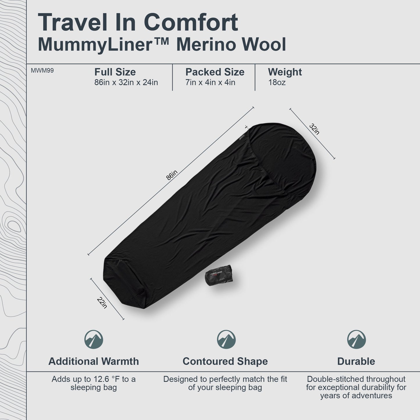 MummyLiner™ Merino Wool
