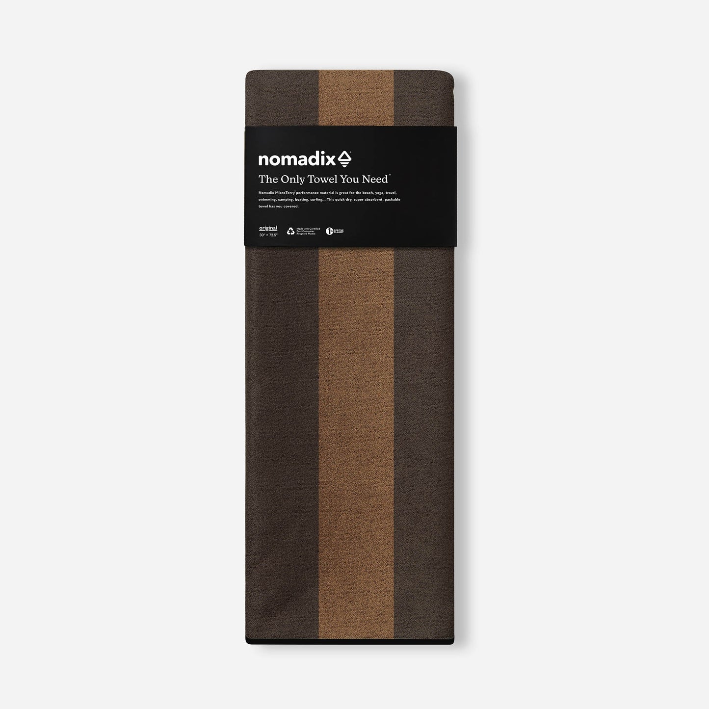 Original Towel: Cabana Stripe Black and Brown