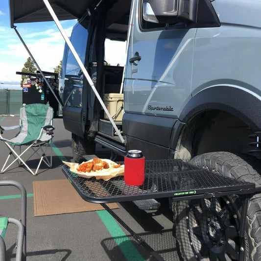 Large Steel Camping Tire Table