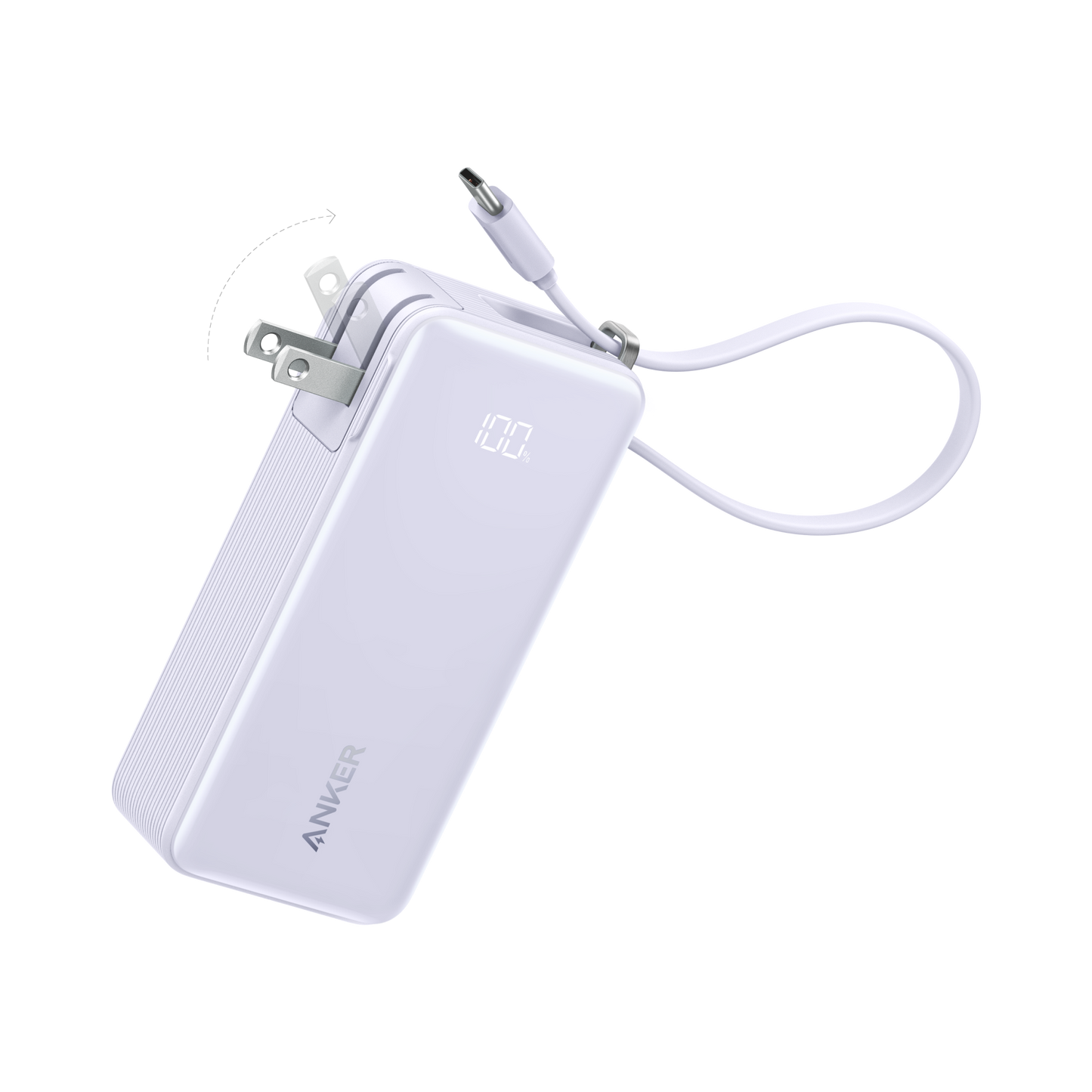 Anker Power Bank (10K, Fusion, Built-In Cable)