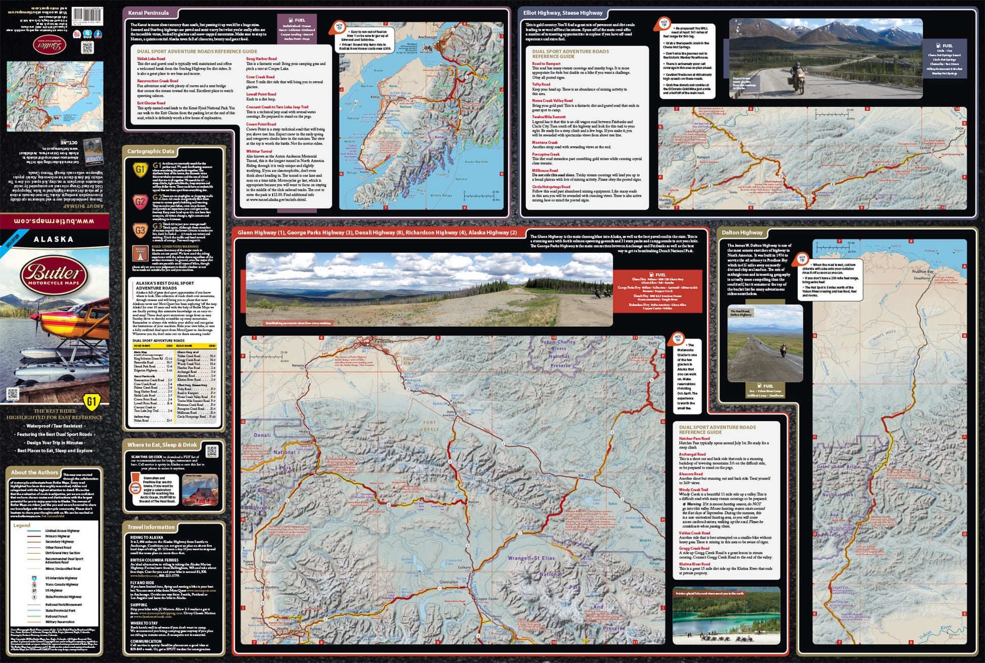 Best Paved Roads in Alaska - Alaska G1 Series Map – The Adventure Source