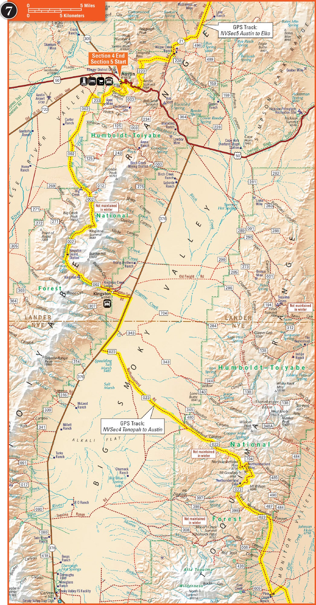 Nevada Backcountry Discovery Route (NVBDR) Map