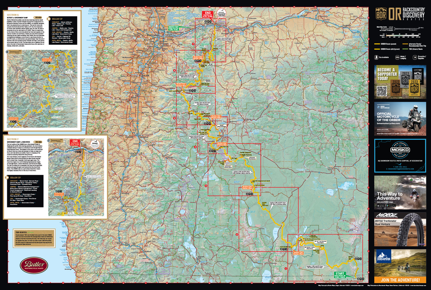 Oregon Backcountry Discovery Route (ORBDR) Map