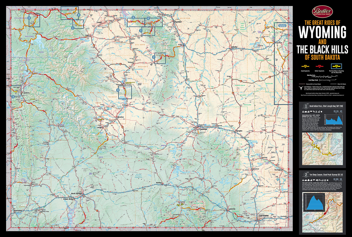 Wyoming and the Black Hills of South Dakota G1 Map – V5
