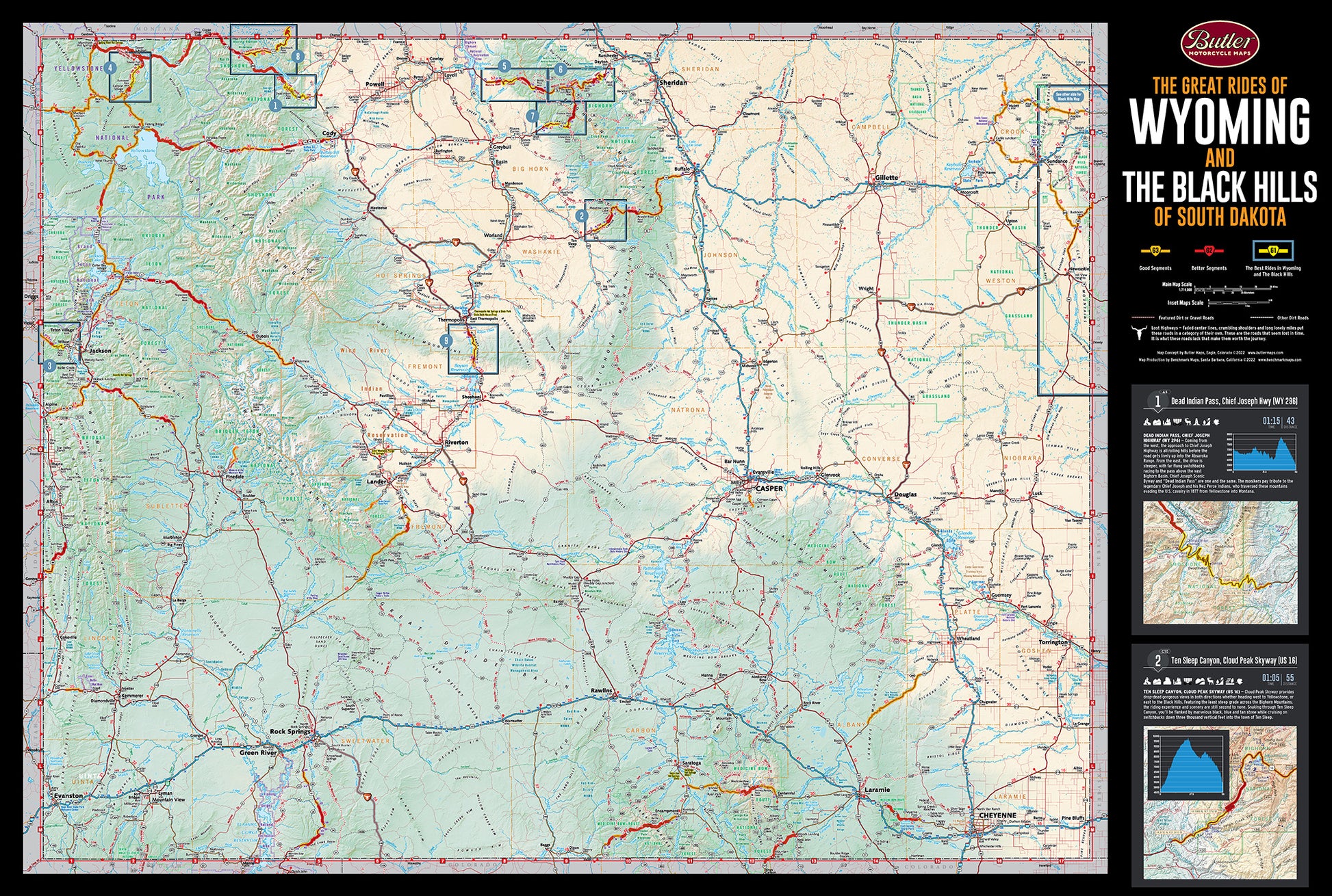 Wyoming and the Black Hills of South Dakota G1 Map – V5 – The Adventure Source wyoming-and-the-black-hills-of-south-dakota-g1-map-v5-the-adventure-source