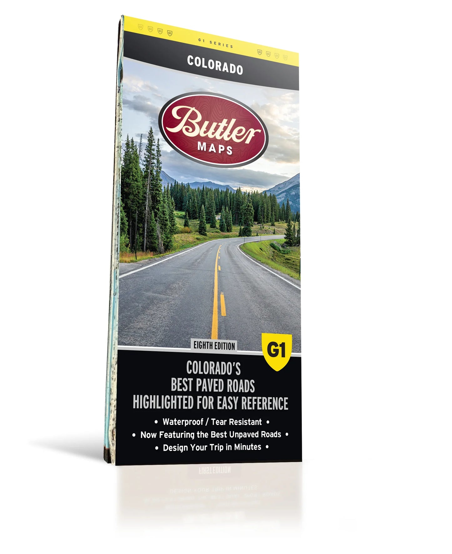 Best Paved Roads in Colorado - Colorado G1 Series Map
