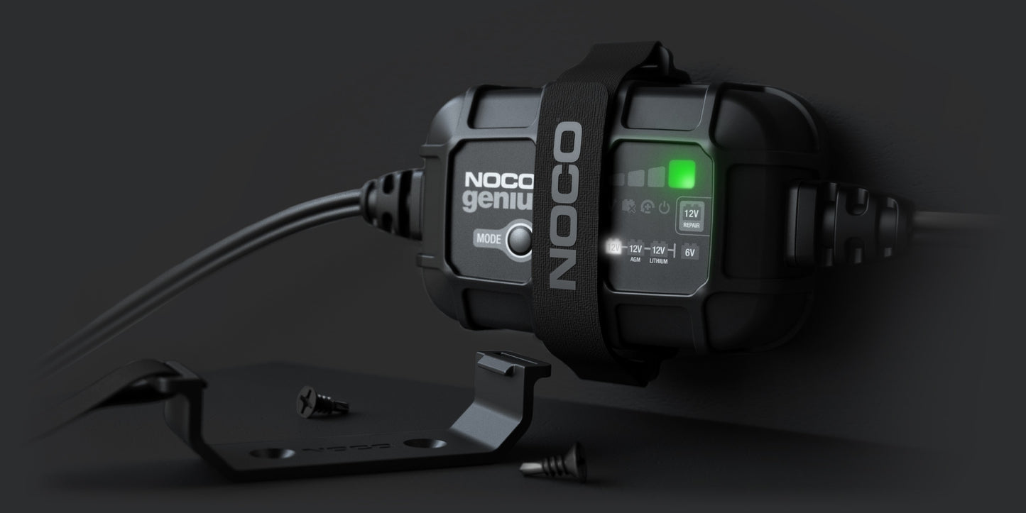 NOCO - 2-Amp Battery Charger, Battery Maintainer, and Battery Desulfator