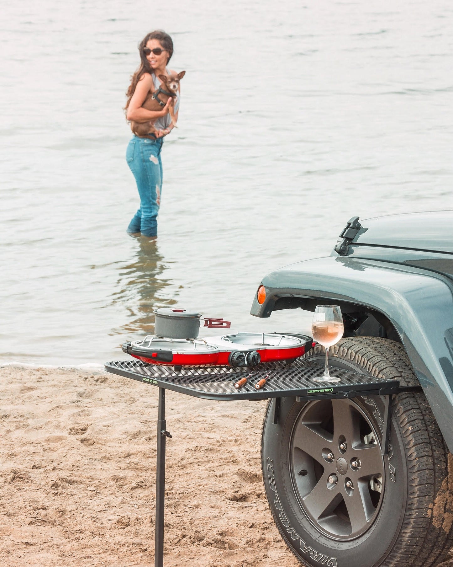 Medium Steel Camping Tire Table