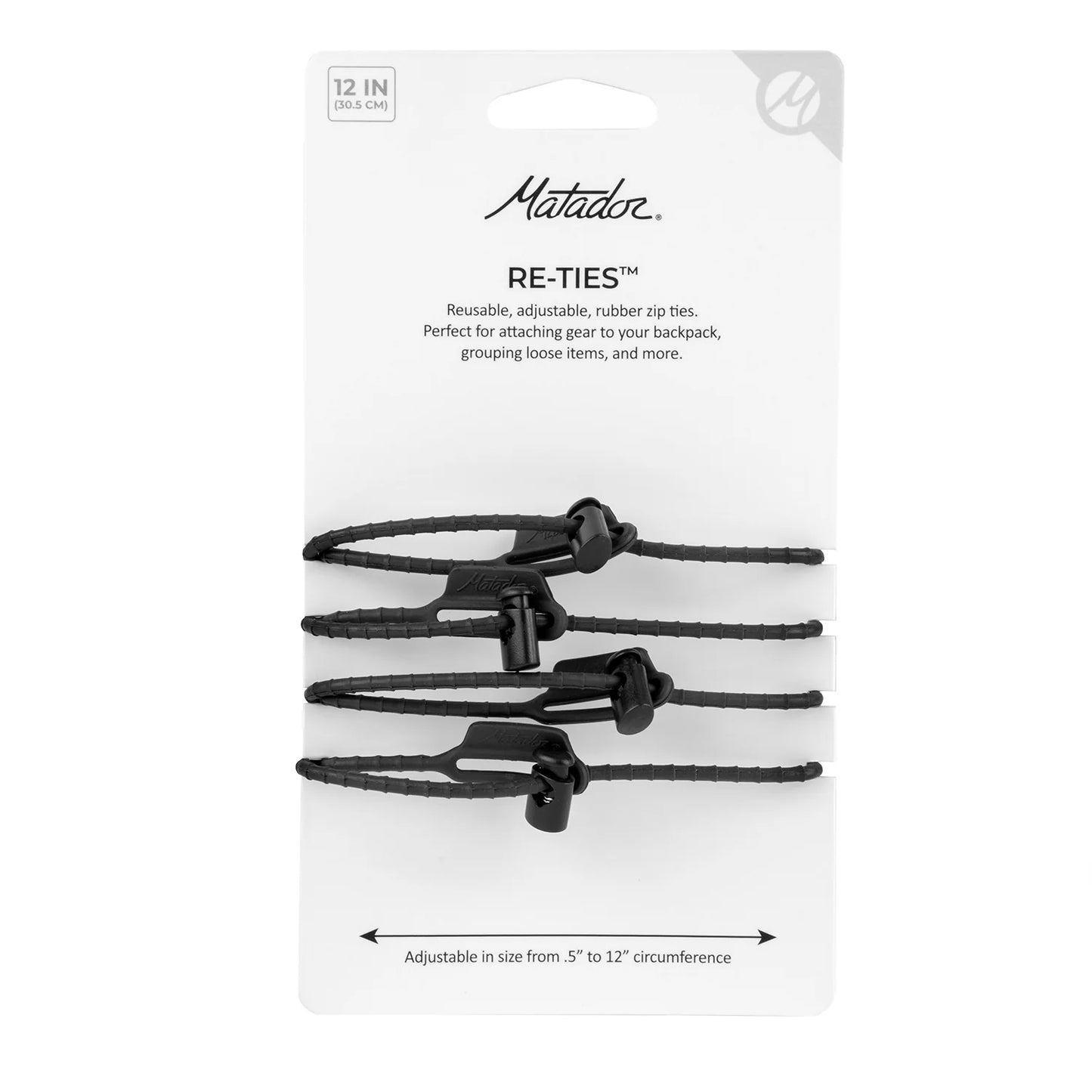 Re-Ties™ Reusable Zip Ties 4-Pack