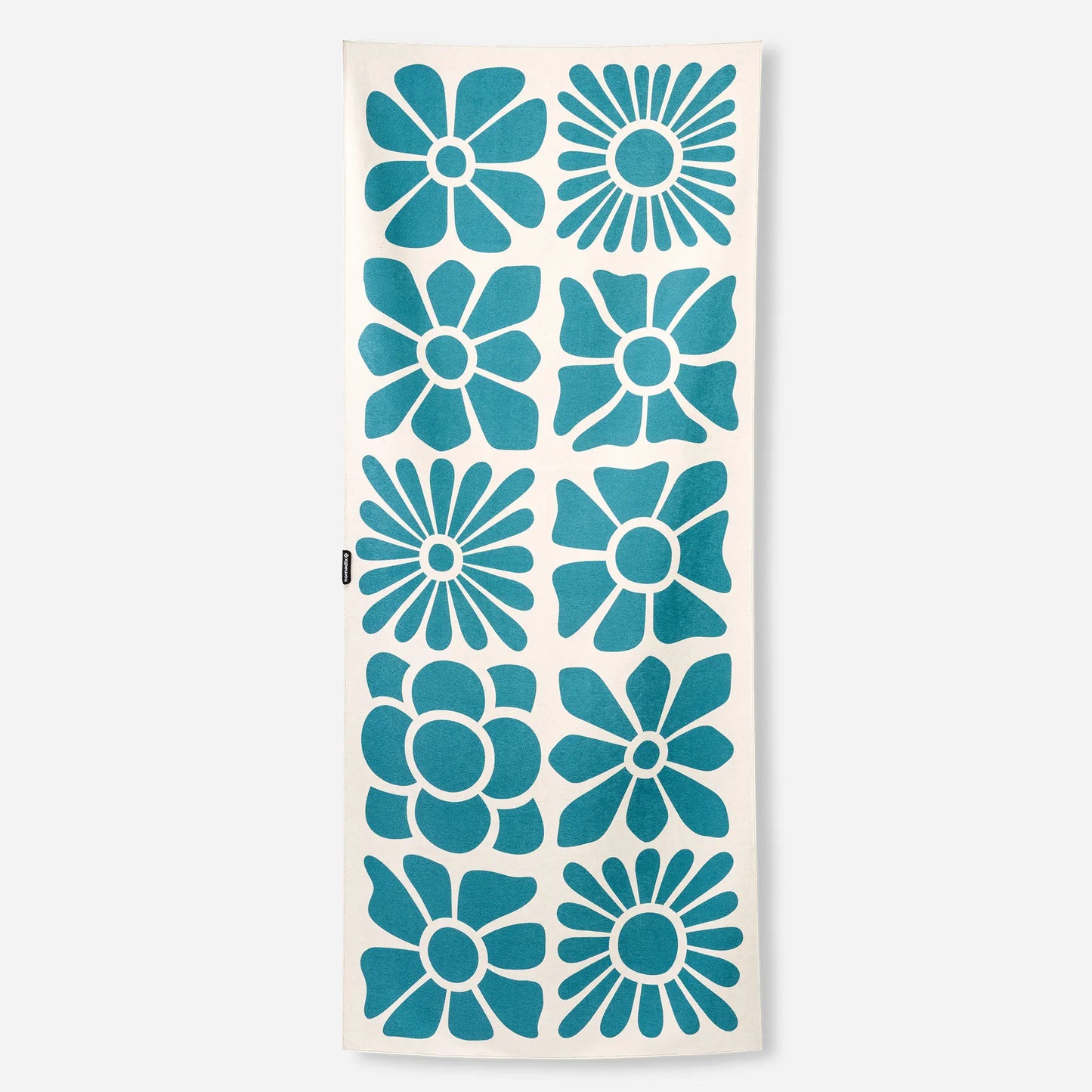 Original Towel: Big Flowers Teal Ocean