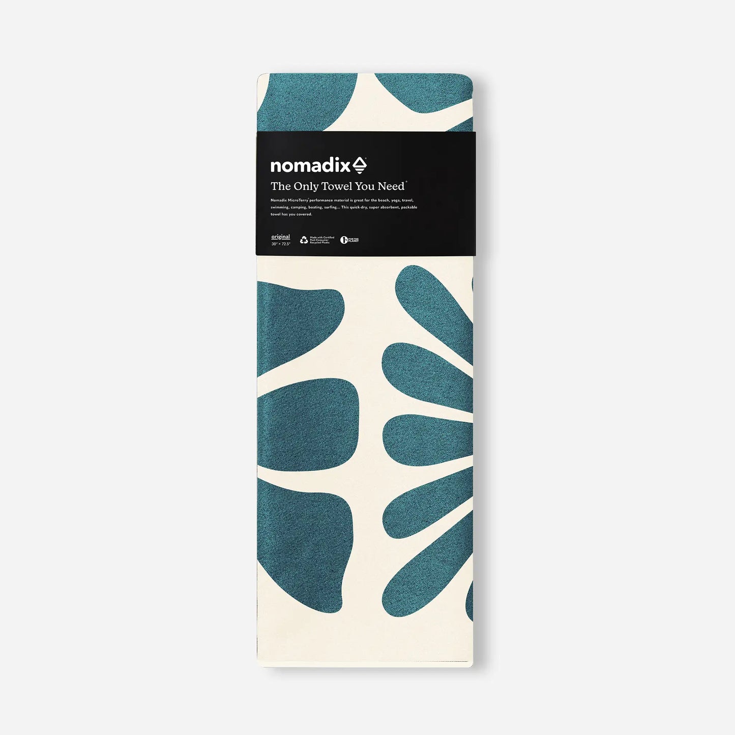 Original Towel: Big Flowers Teal Ocean