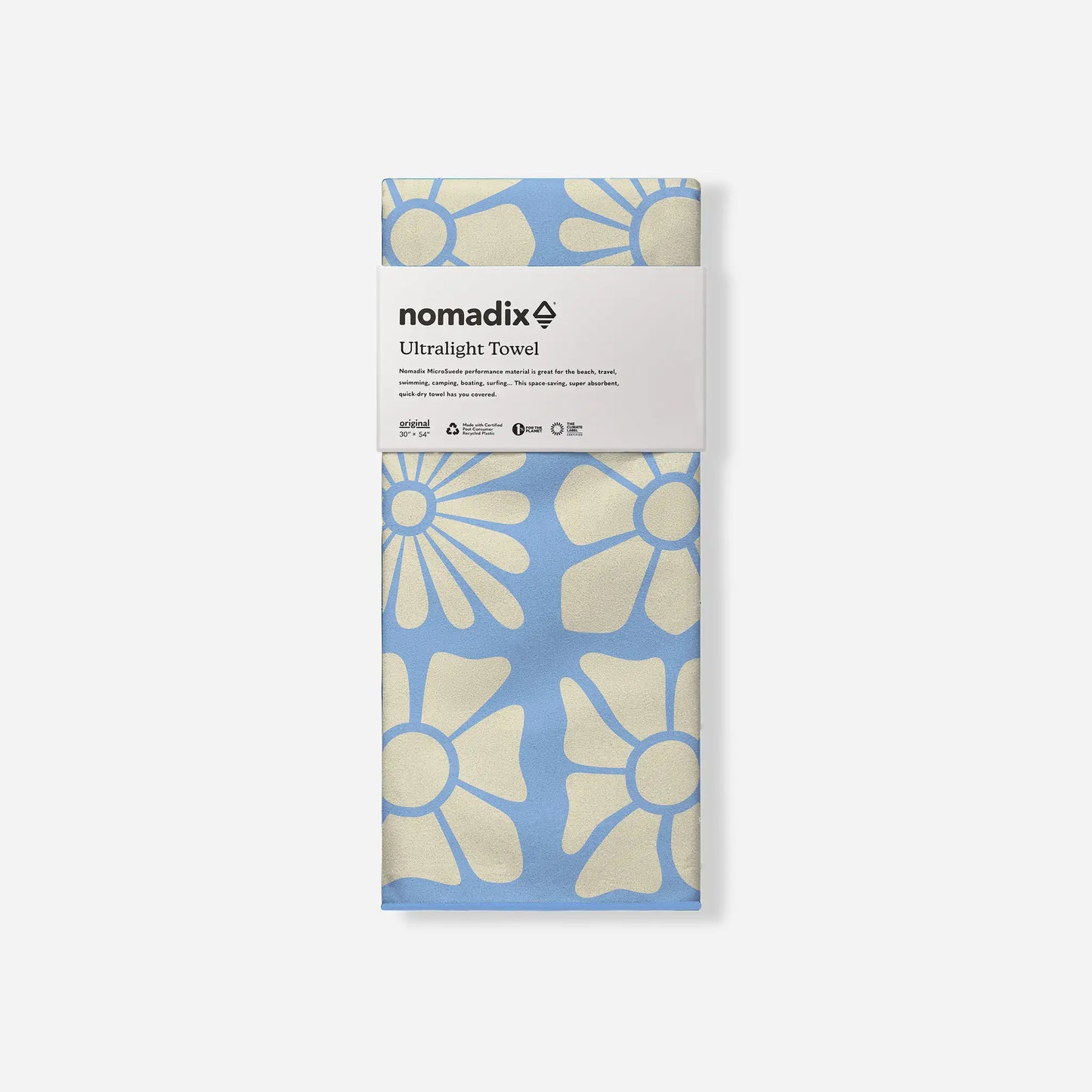 Ultralight Towel: Flowerbed Coastal Blue