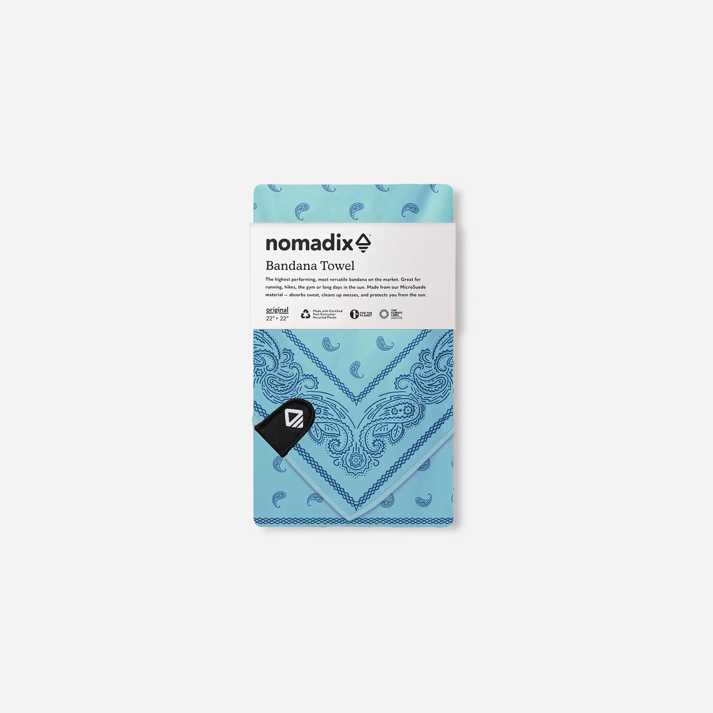 Bandana Towel: Paisley Seafoam Green