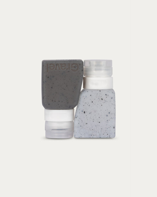 3oz Bottles Two-Pack Clear Gray