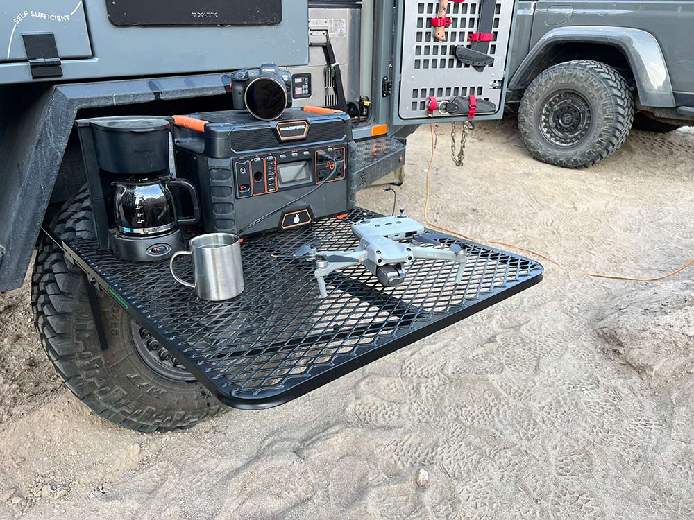 Large Steel Camping Tire Table