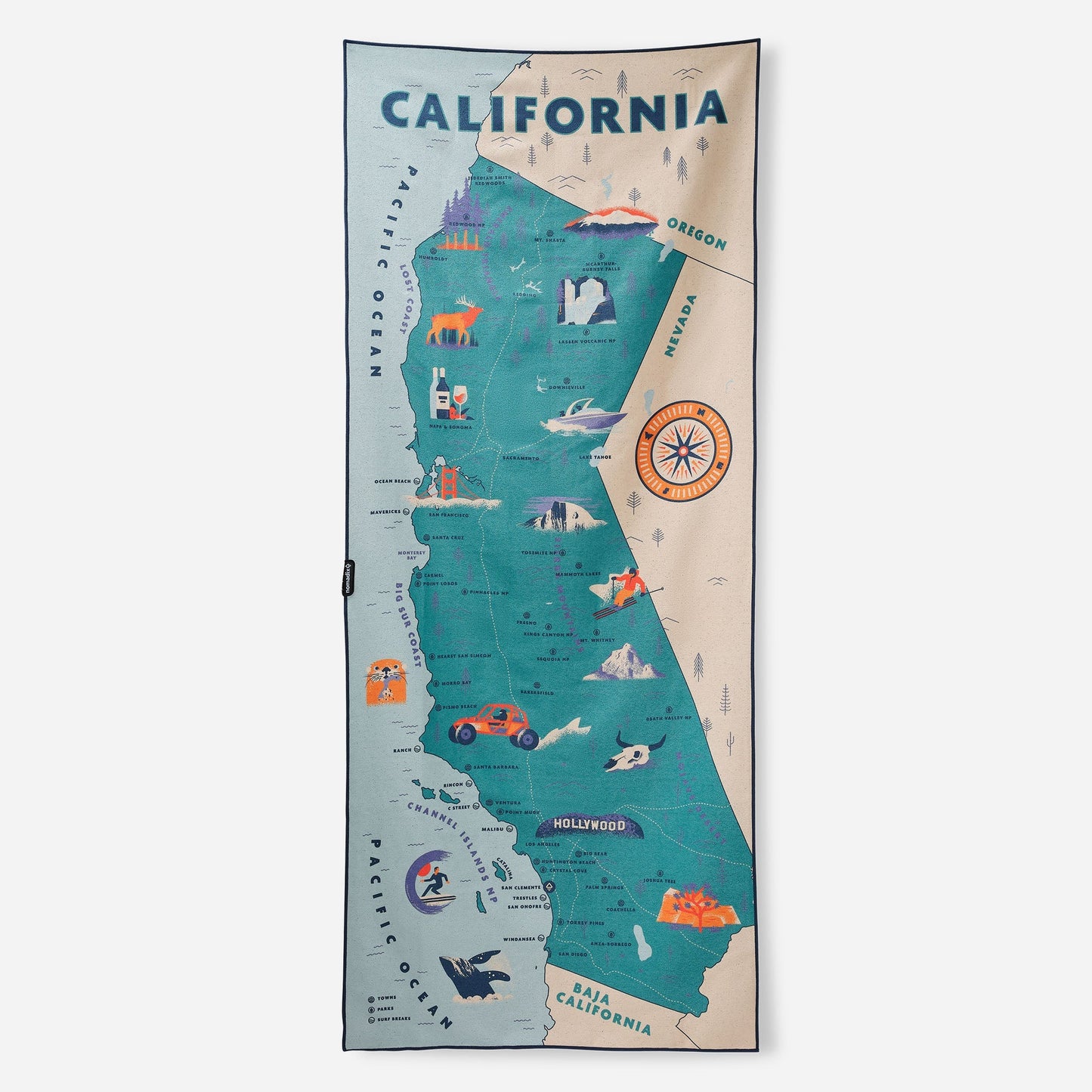 Original Towel: California Map
